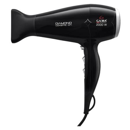 Secador De Cabelo Gama Diamond Ceramic Ion Preto 2000W Ga.Ma