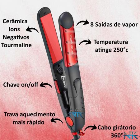 Imagem de Secador De Cabelo Gama Italy 2200w Ions Profissional Motor Ac Goldy OLeo Argan Quente Frio Prancha Cerâmica Liss 250c