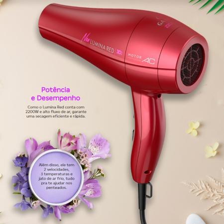 Secador De Cabelo Gama 2200w Salão Difusor Prancha Titanium