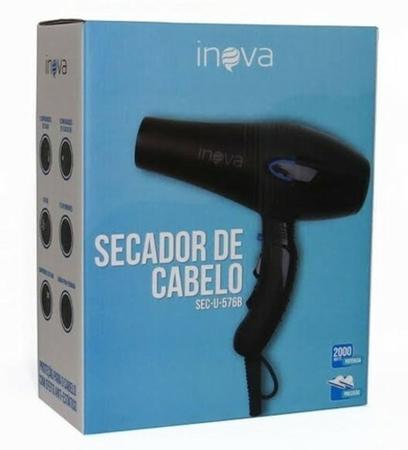 Imagem de Secador de Cabelo Inova SEC-U-576 2 Velocidades 2000W - Preto