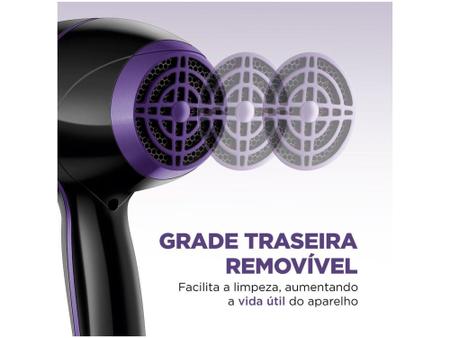 Imagem de Secador de Cabelo Mondial Black Purple SCN-01 - Tourmaline 2000W 2 Velocidades