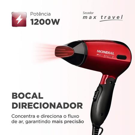 Imagem de Secador De Cabelo Mondial SC-10 Max Travel Portátil 1200W