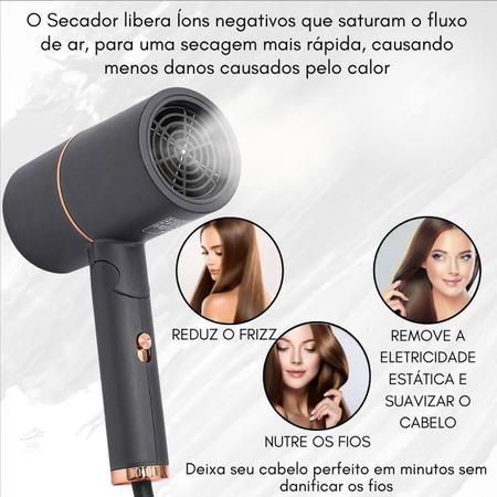 Imagem de Secador De Cabelo Power Turbo Profissional Secagem Rápida