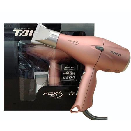 Secador de cabelo Taiff Diamante Fox Íon 3 soft rose 220V - 230V