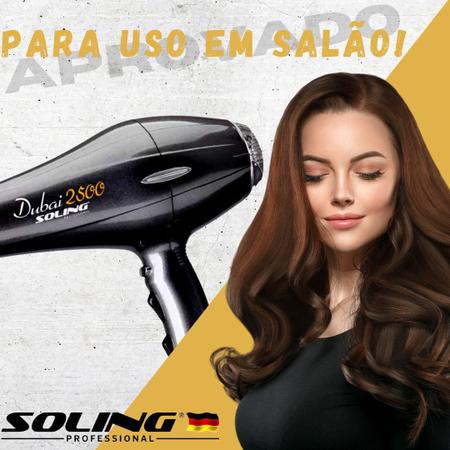 Secador de Cabelo Profissional Soling Dubai 2500 - Secador de Cabelo  Profissional - Magazine Luiza