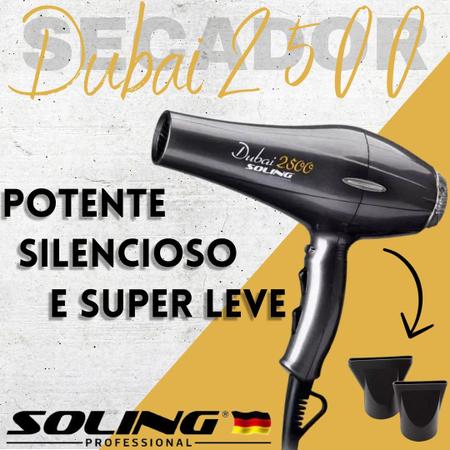 Secador de Cabelo Soling Dubai 2500 Leve e Silencioso