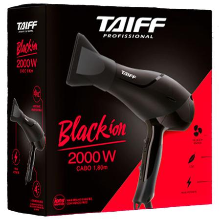 Imagem de Secador De Cabelo Profissional Taiff Black Íon 2000w 110v