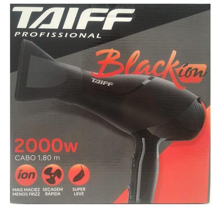Imagem de Secador de cabelo profissional taiff black ion 2000w - 220v