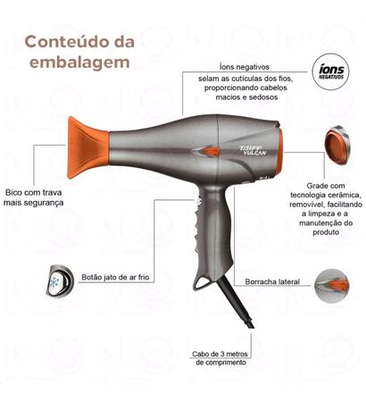 Taiff Secador De Cabelo Profissional Vulcan 2500w - 220v