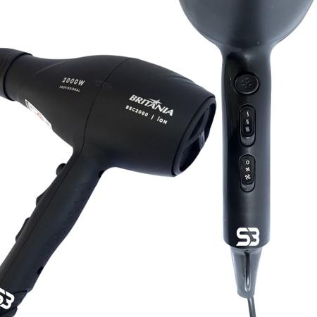 SECADOR DE CABELO PROFISSIONAL SALÃO 2200W E CHAPINHA 410ºF - Britânia -  Kit Aparelhos Elétricos para Cabelo - Magazine Luiza