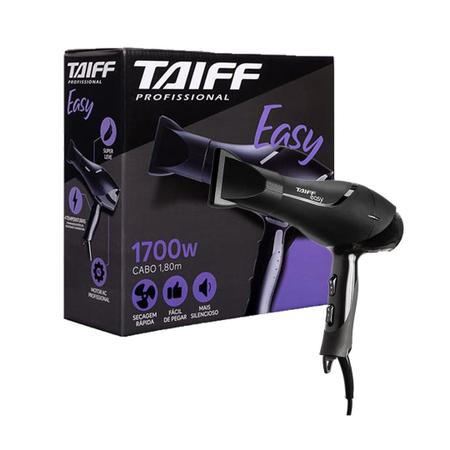 Secador De Cabelos Motor Ac Profissional Easy 1700w Taiff Cor Preto 220V