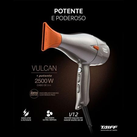 Imagem de Secador De Cabelo Vulcan 2500W - Taiff Profissional