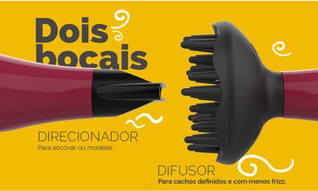 Secador De Cabelos Cadence Curly Hair Com Difusor Sec530 Secador