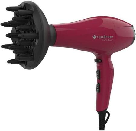 Imagem de Secador de Cabelos com Difusor Curly Hair Vermelho 220v Cadence Cadence SEC530-220 Vermelho