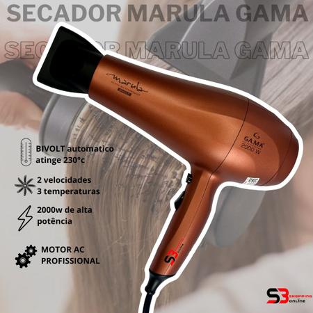 Imagem de Secador de cabelos profissional ac gama com difusor bivolt