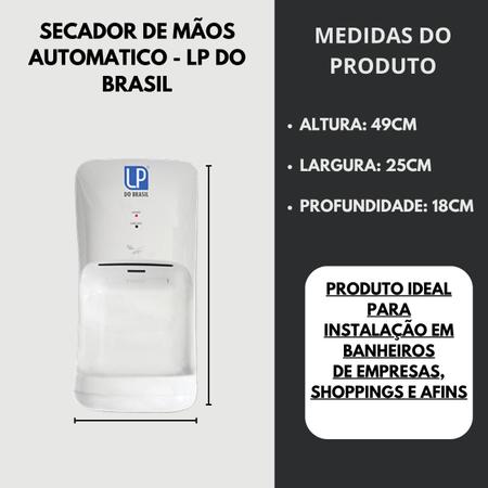 Imagem de Secador Mãos Automático LP do Brasil Mod. S15-05 LP - 220V