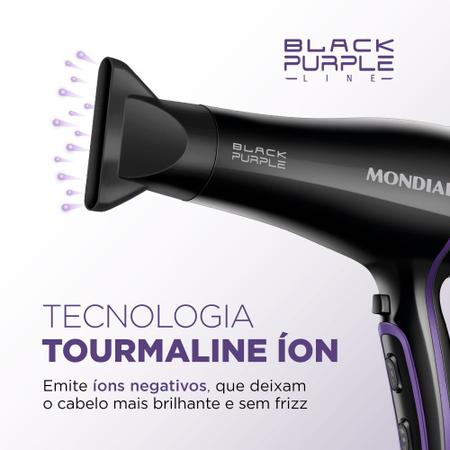 Imagem de Secador Mondial Com Difusor De Cachos 2000w SCN-01 Black Purple Tourmaline Íon