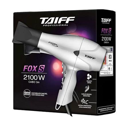 Secador Taiff Fox Ion S 2100W - 127V - Mundo do Cabeleireiro - Mundo do  Cabeleireiro, O Melhor em Cabelo, Maquiagem, Skincare e Cosméticos