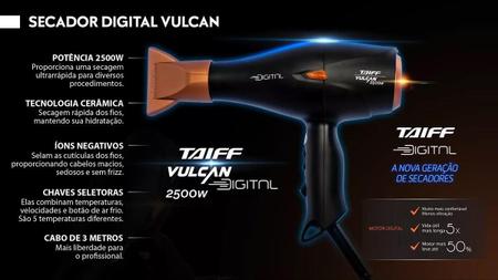 Imagem de Secador Taiff Vulcan 2500W - Performance e Conforto