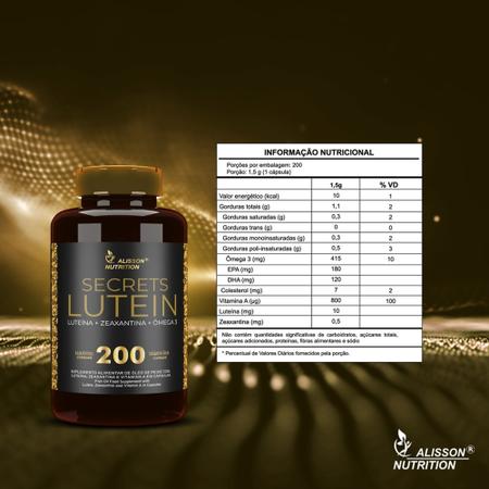 Imagem de Secrets Lutein Omega 3 + Luteína + Zeaxantina 2x200 cápsulas softgels - Alisson Nutrition