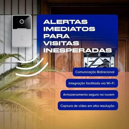 Imagem de Segurança Residencial: Campainha Interfone Inteligente com Câmera e Áudio Wi-Fi sem Fio