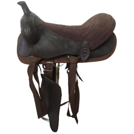 Imagem de Sela Americana couro montaria cavalo égua mangalarga marchador