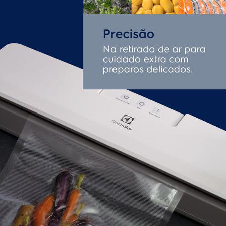 Imagem de Seladora a Vácuo Electrolux VCELUX02-20 3 Funções 110V  Preservação Eficiente de Alimentos