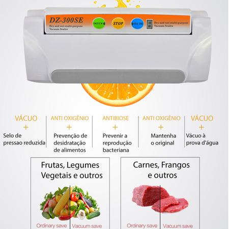 Imagem de Seladora A Vácuo Para Embalagens Profissional Embaladora Alimentos Linha Premium Portátil, 110V/220V