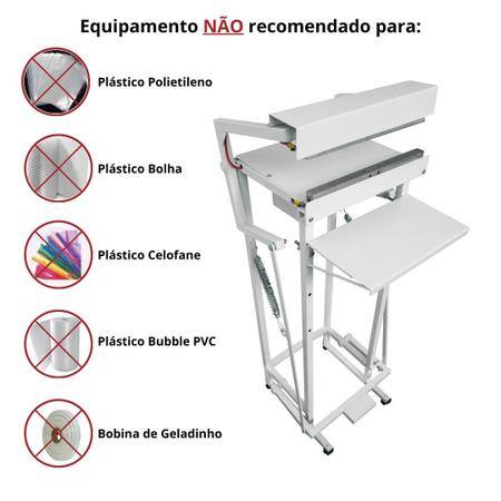 Imagem de Seladora Embalagem Aluminizada 1 data Recravada Pedal 30cm