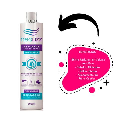 Selagem De Chuveiro Organica Organica Neolizz 500ml +5 Itens - Japinha Cosméticos Imagem de Selagem De Chuveiro Organica Organica Neolizz 500ml +5 Itens