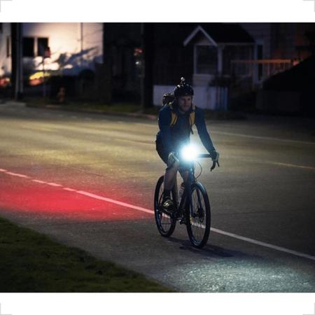 Imagem de Selim Bicicleta Banco Molas Confortável + Kit Luz Bike Farol e Lanterna Led + Bomba de Ar