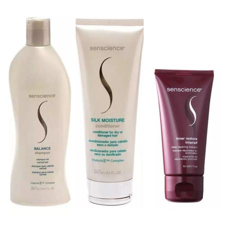 Imagem de Senscience Silk Moisture Shampoo 280ml + Condicionador 240ml + Inner Intensif 50ml