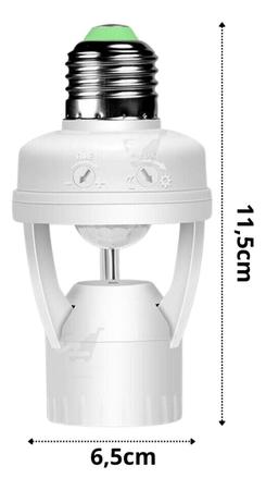 Imagem de Sensor de Presença com Fotocélula para Soquete de Lâmpada E27: Controle Automático da Luz e Economia de Energia