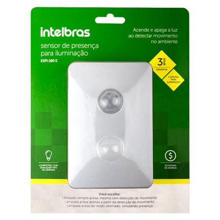 Imagem de Sensor Presença Interruptor Iluminação Bivolt Intelbras Espi 180 E