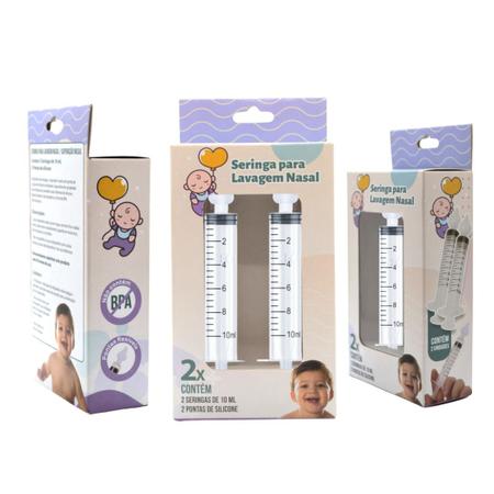 Seringa Lavagem Nasal Infantil Adulto Kit Com 2 - Baby Age - Outros Saúde e  Cuidados Pessoais - Magazine Luiza