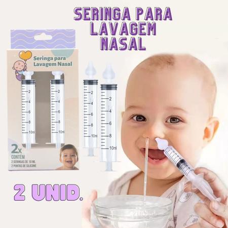 Seringa Lavagem Nasal Infantil Adulto Kit Com 2 - Baby Age - Outros Saúde e  Cuidados Pessoais - Magazine Luiza