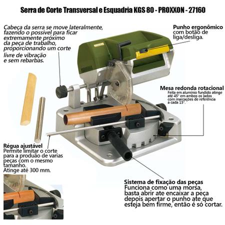 Imagem de Serra de Corte Transversal e Esquadria KGS 80 27160 Proxxon