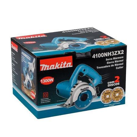 Imagem de Serra Mármore 4.3/8 POL 1.300W 4100NH3ZX2 MAKITA kit com Discos e Maleta