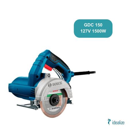 Imagem de Serra Mármore a Seco Elétrica Professional Gdc 150 Titan 127v 1500w Azul Bosch