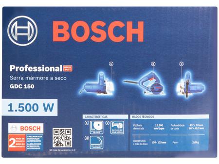 Imagem de Serra Mármore Elétrica Bosch GDC 150 125MM