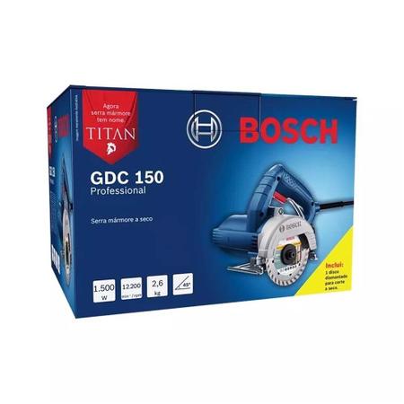 Imagem de Serra Mármore Titan 125mm 1.500 Watts com 1 Disco GDC 150 Bosch