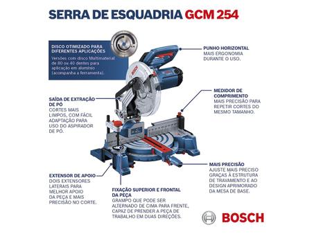 Imagem de Serra Meia Esquadria Bosch Gcm 254 + Disco Madeira 220v