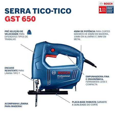 Imagem de Serra Tico-Tico 450W GST 650 Professional BOSCH