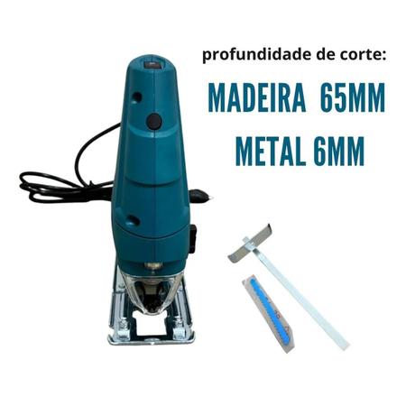 Imagem de Serra Tico Tico Corte Com Guia Laser 110V para Madeira Ou Metal 650w Importway IWSTTL127