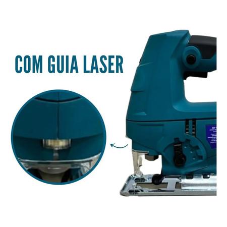 Imagem de Serra Tico Tico Corte Com Guia Laser 110V para Madeira Ou Metal 650w Importway IWSTTL127