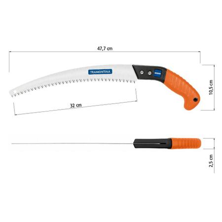 Imagem de Serrote de Poda Metálico Fixo 12,5" /320 Mm Tramontina com Cabo Emborrachado