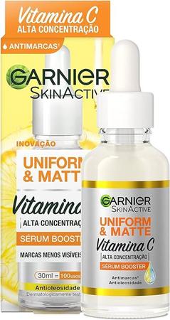 Imagem de Sérum Booster Garnier SkinActive Uniform&Matte Antimarcas com Vitamina C - 30ml