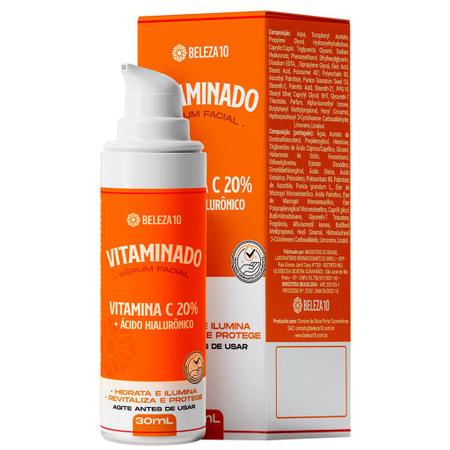 Imagem de Sérum Facial Vitamina C 20% Com Ácido Hialurônico Beleza10 30ml