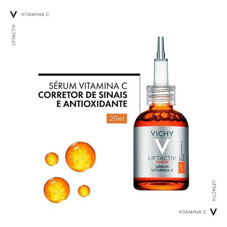 Imagem de Sérum Facial Vitamina C Vichy Liftactiv Supreme Corretor de Sinais e Antioxidante 20ml