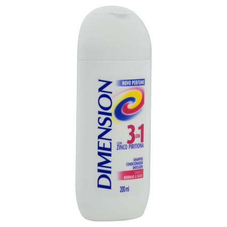 Imagem de Shampoo 3 em 1 Dimension Cabelos Normais a Secos 200ml